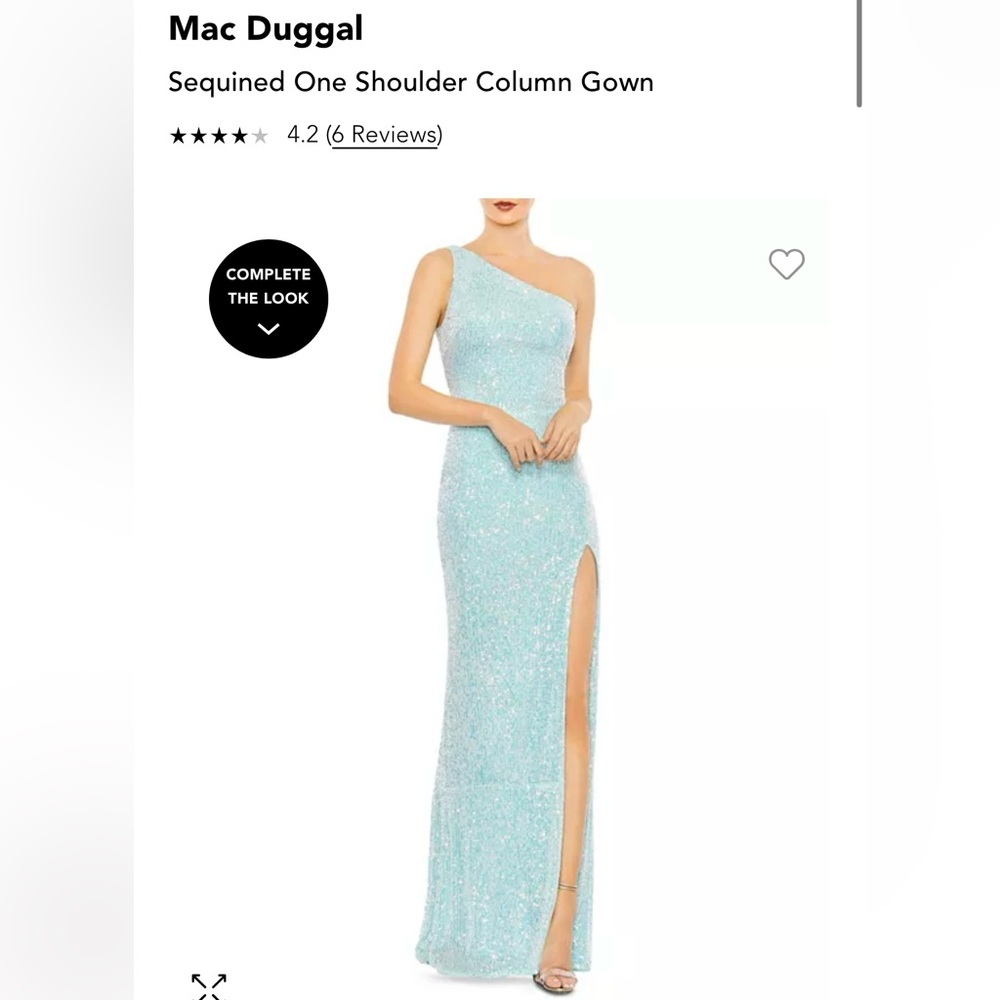 Ieena By Mac Duggal One-Shoulder Sequin Gown